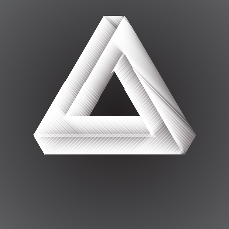 penrose triangle impossible shape