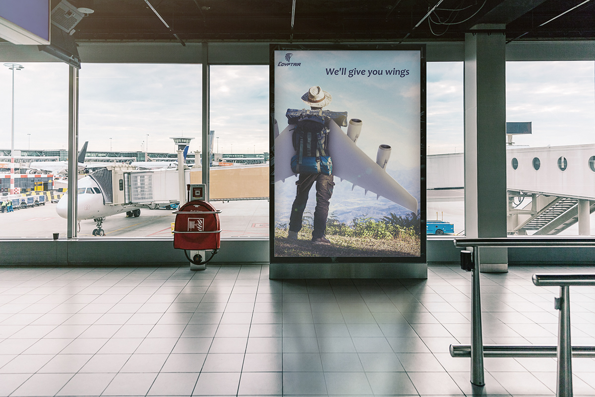 ads Advertising  banner Fly marketing   photomanipulation SKY Social media post Travel traveling