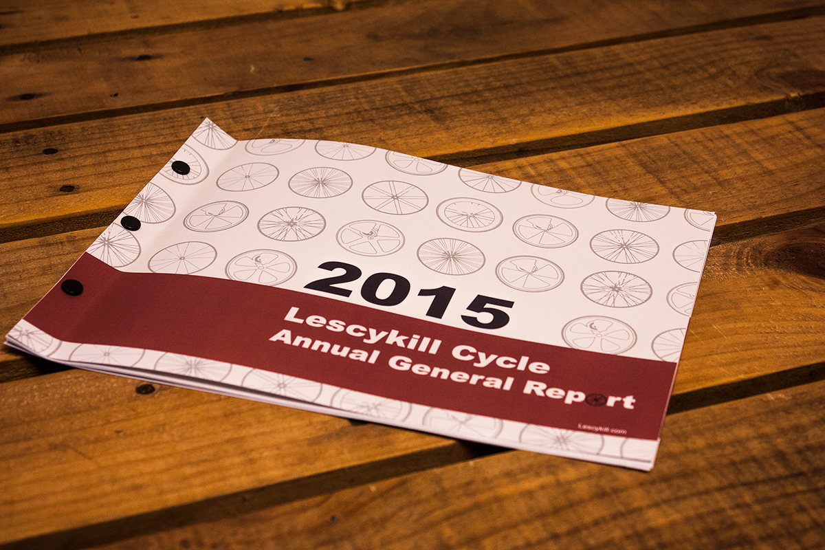 Annual general report Lescykill Bicycle red info graphic auckland