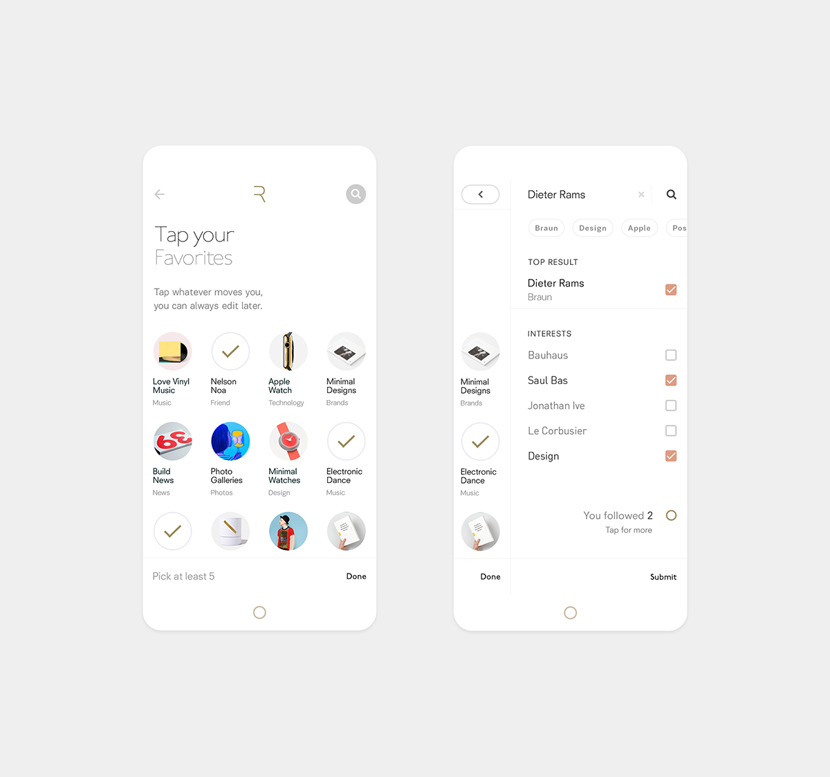 design minimal UI ux app user experience user interface clean contemporary ios mobile modern typepography Typeface