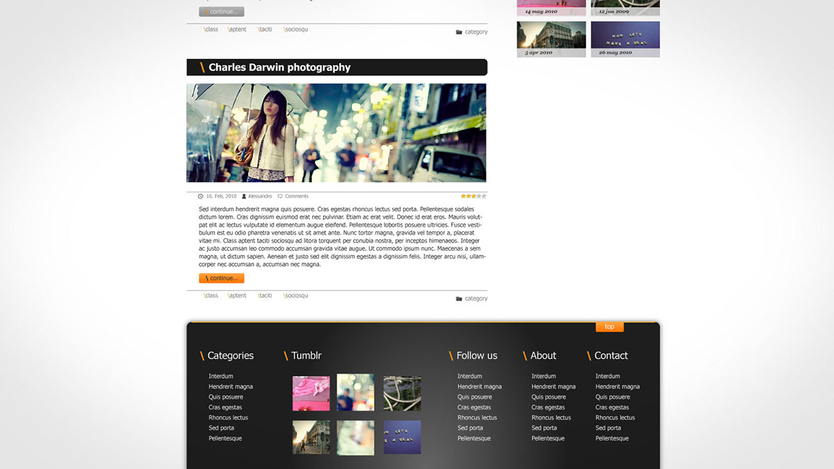 creative community wordpress Layout Theme development css HTML site Web
