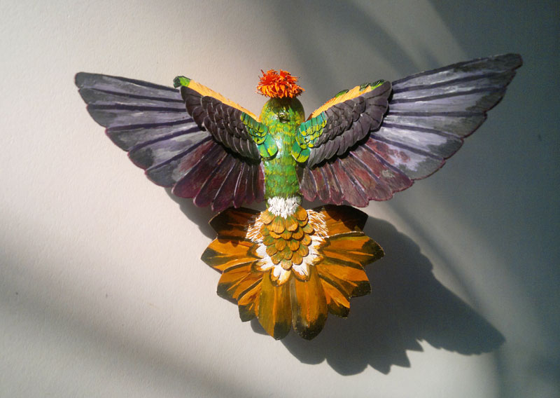 passerines Splendidfairywren tuftedcoquette birdart wildlifeart clay paper India birds birdsculpture sculpture