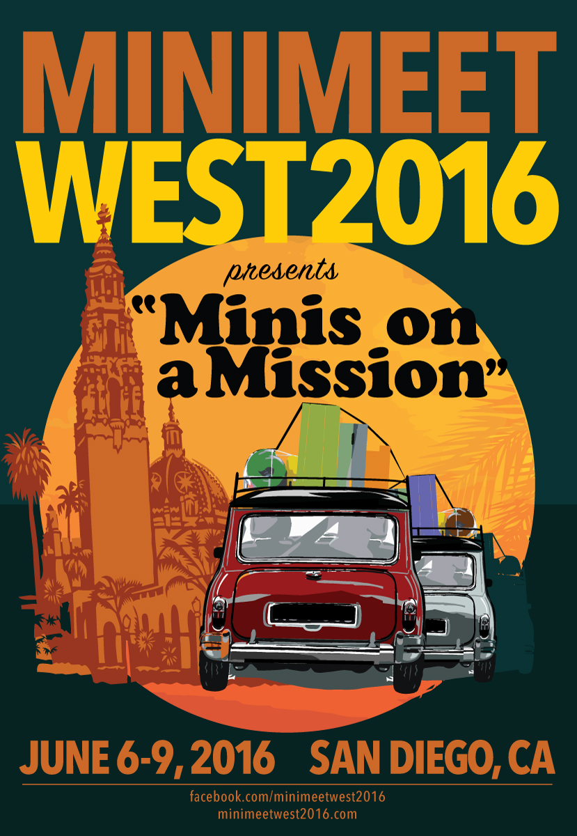 Mini Meet West Classic Cars Poster Design