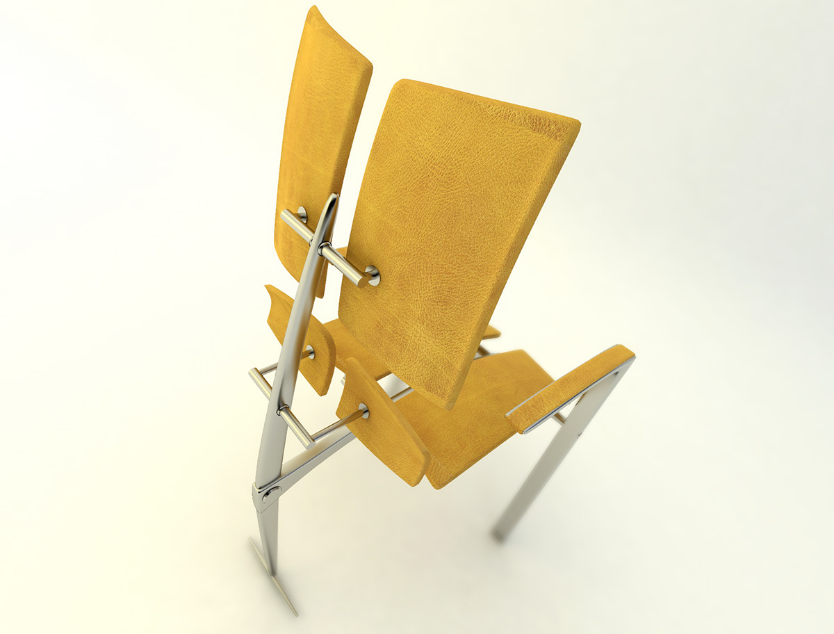 chair chrome leather