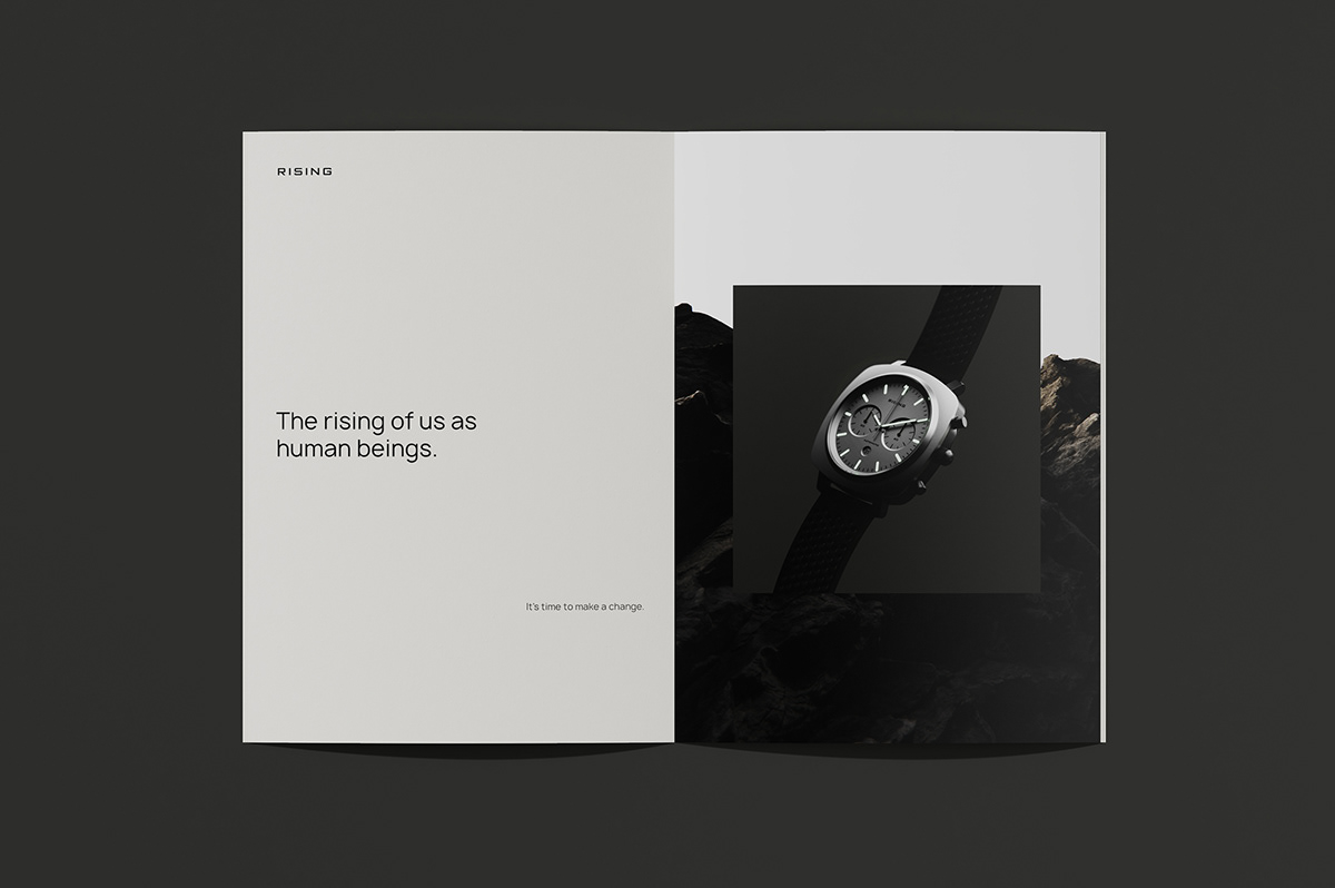 Brand Design industrial design  product design  rising chronograph sebastian halin watch design swedish design art direction  graphic design 