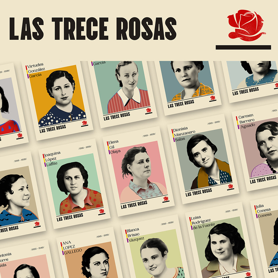 woman portrait ILLUSTRATION  revolution freedom spain 8march cardula Las Trece Rosas Spanish Civil War