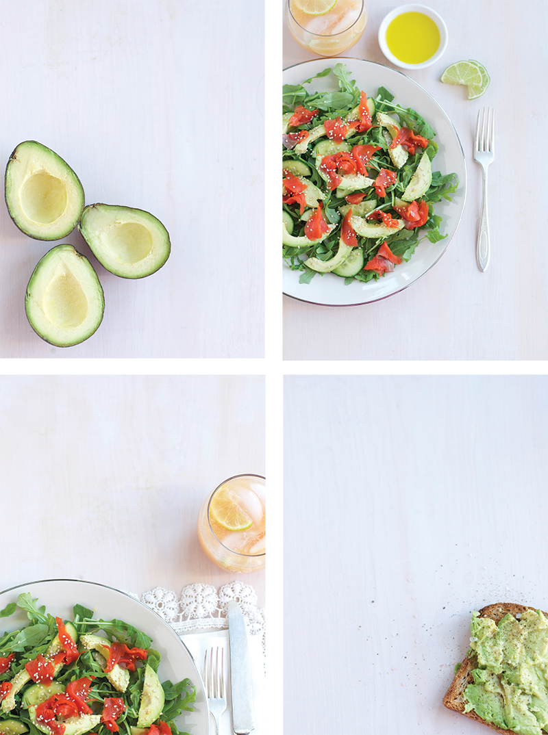 magazine editorial Layout food styling recipe avocado