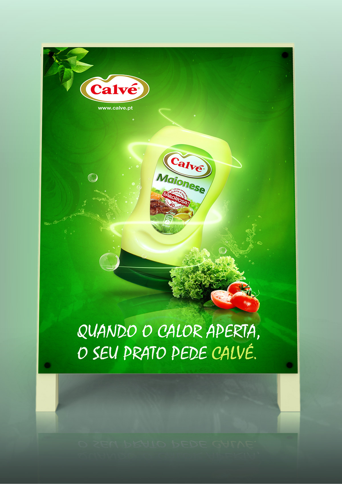Calve  FOOD  DRINK  graphic design  light  green  in-store