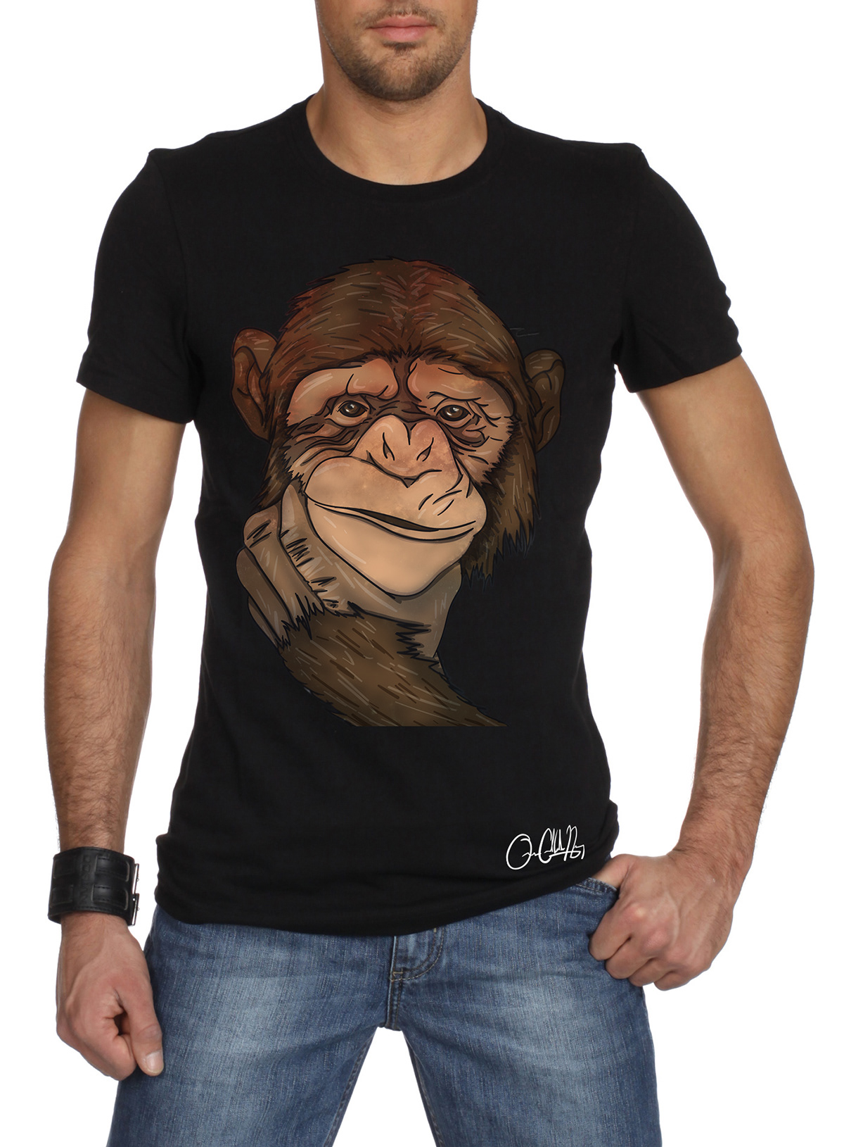 animal monkey dog bulldog t-shirt dtg