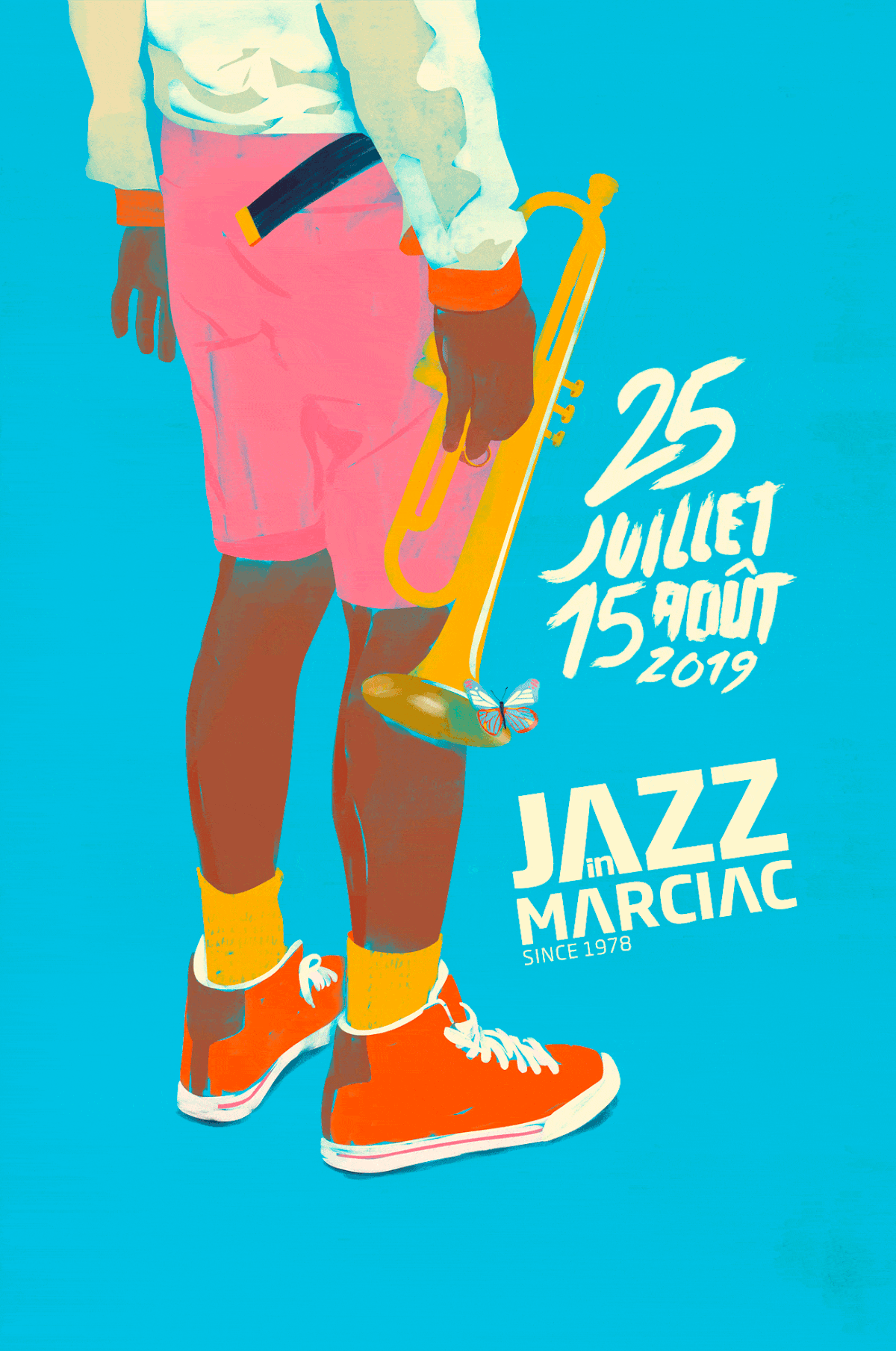 festival Jazz in Marciac Poster Jazz Advertising  color colorblock ILLUSTRATION 