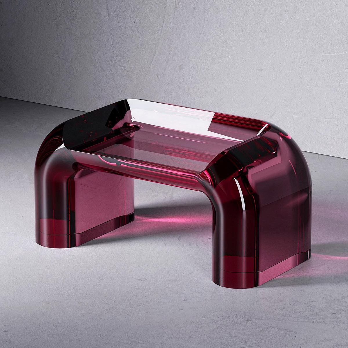 armchair Candy chair clear color design designproduct furniture furniture design  glass Interior product red resin