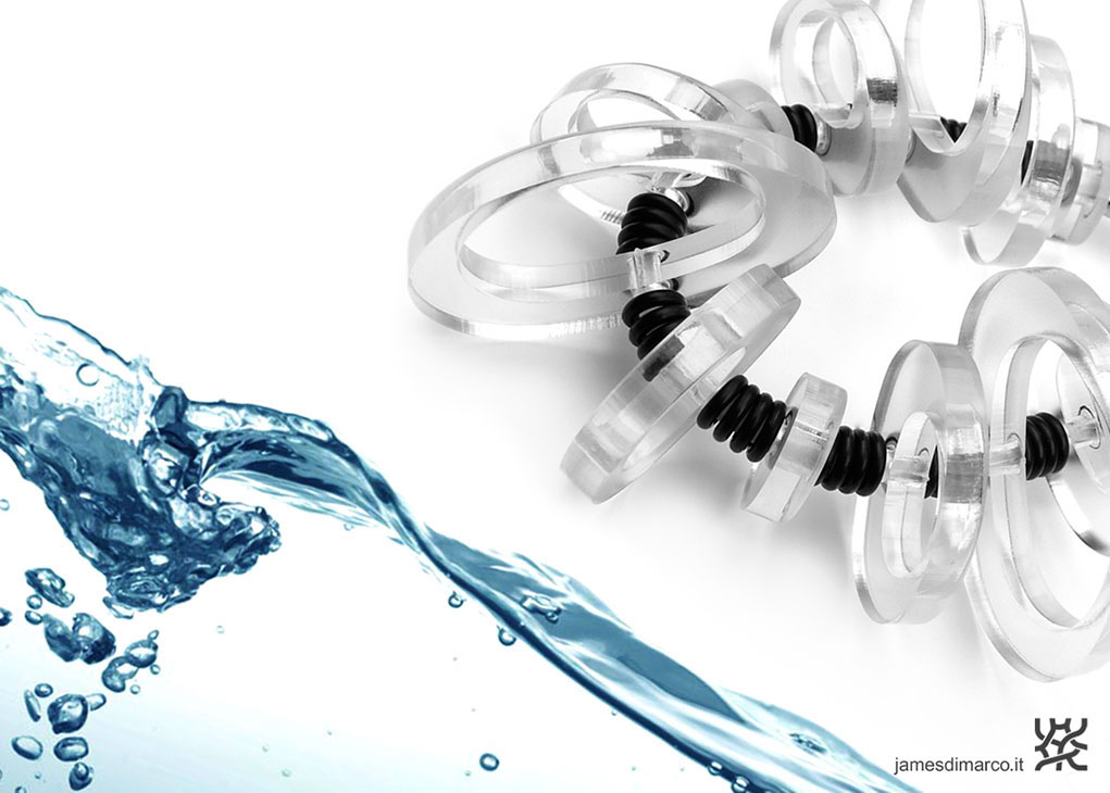 bracelet plexiglass Nature jewels jewelry JAMES DI MARCO water bubbles
