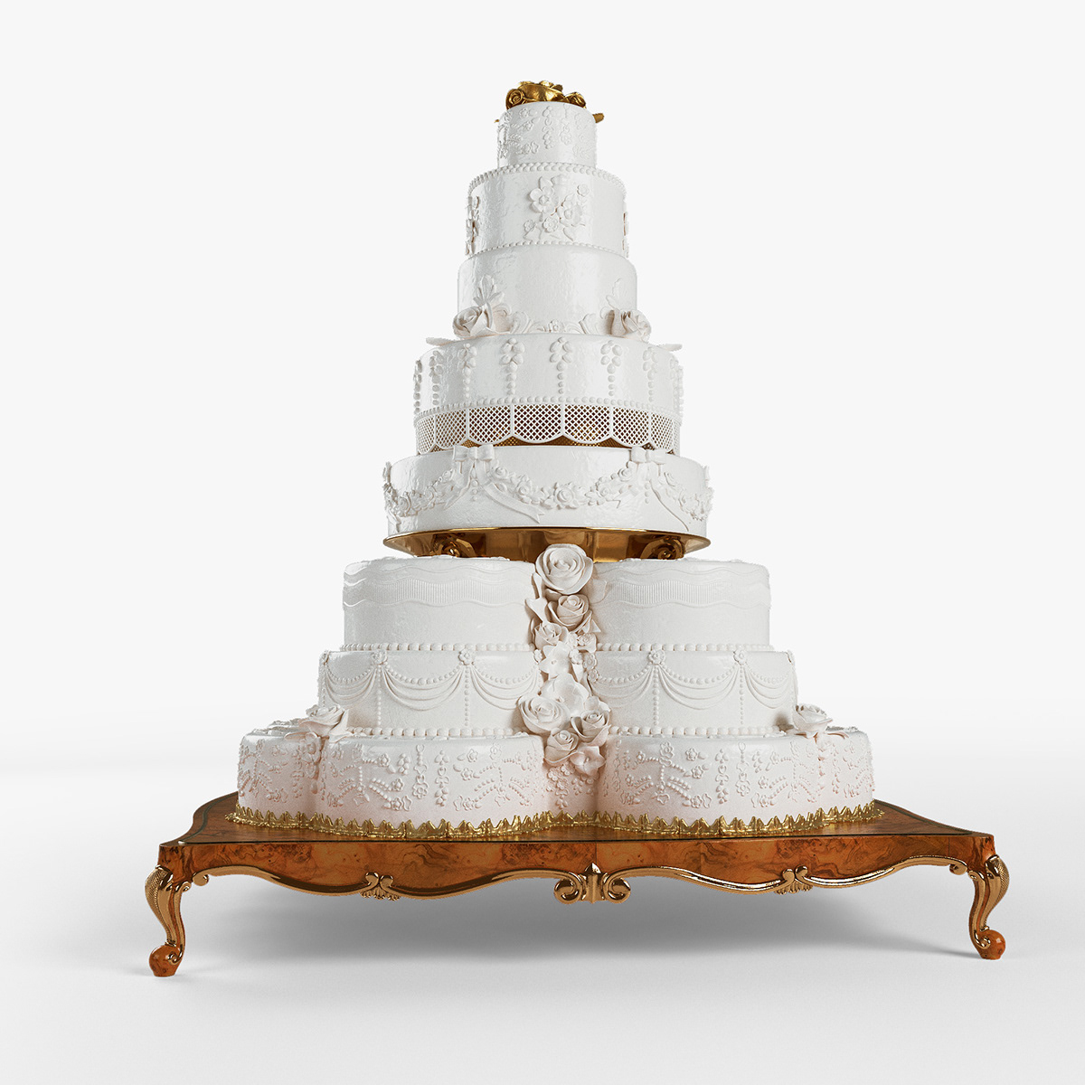 Image may contain: birthday cake, wedding cake and cake
