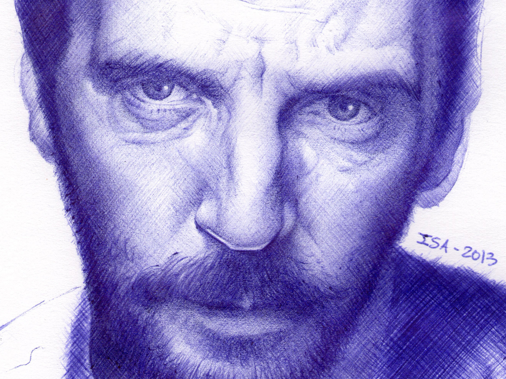 mathieu kassovitz la haine ballpen ball pen man portrait retrato bic