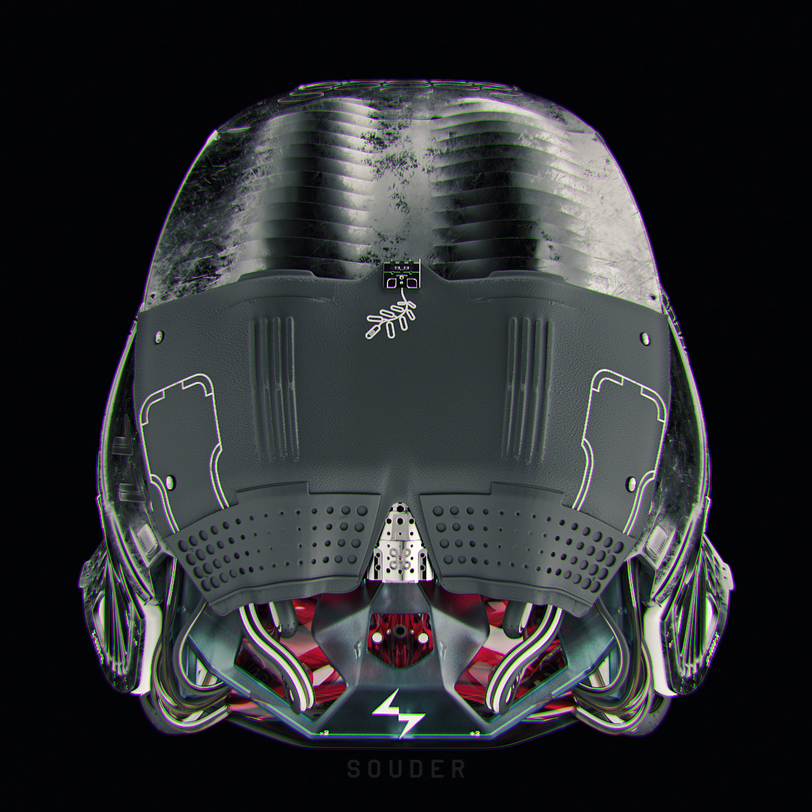 parametric grasshopper3d mech mecha robot vr AR 3D Helmet mask
