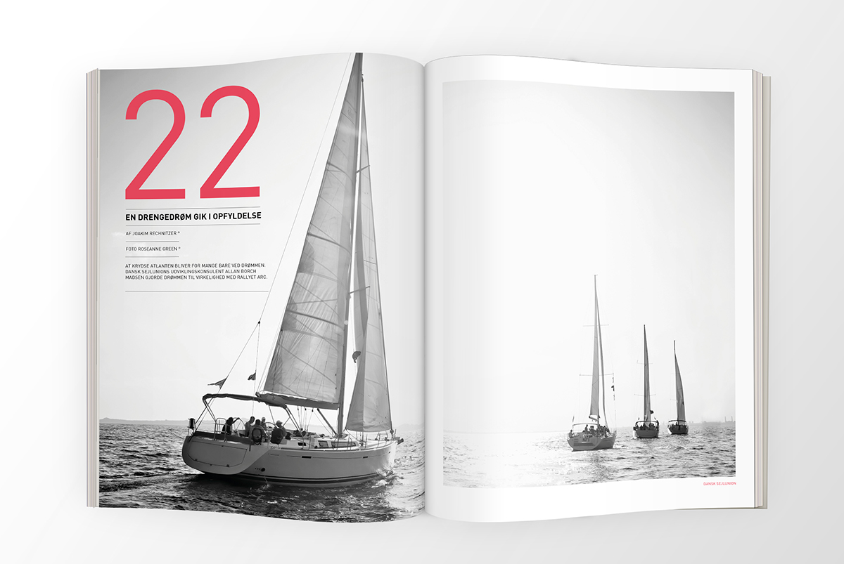 editorial magazine redesign Sailor sejler minimalistic Sporty