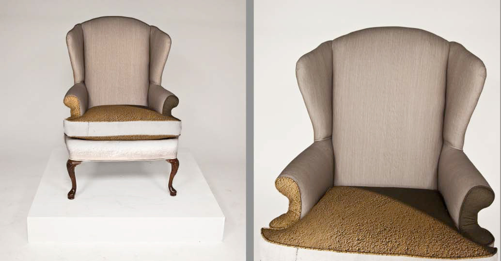 upholstry  chair lightbox duratrans collage walls