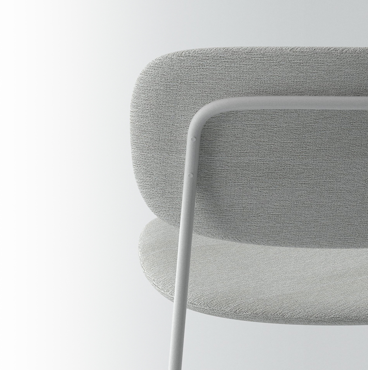 chair chaise design Mobilie furnitur Interior White fabric Simon Evrard