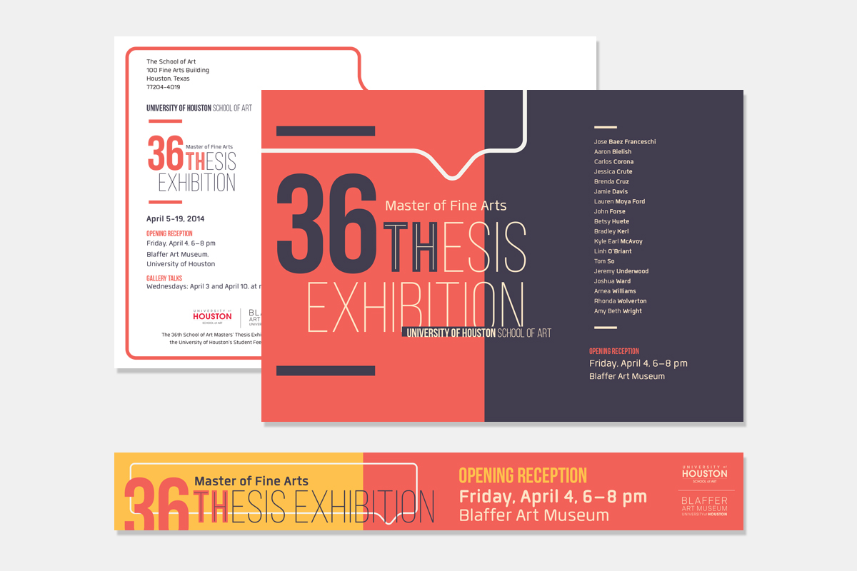 University of Houston houston blaffer gallery master thesis exhibition mfa catalog Catalogue design