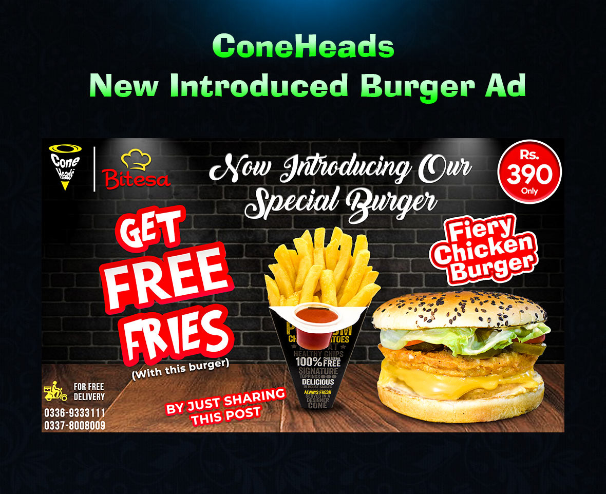 burger ad design graphics branding 