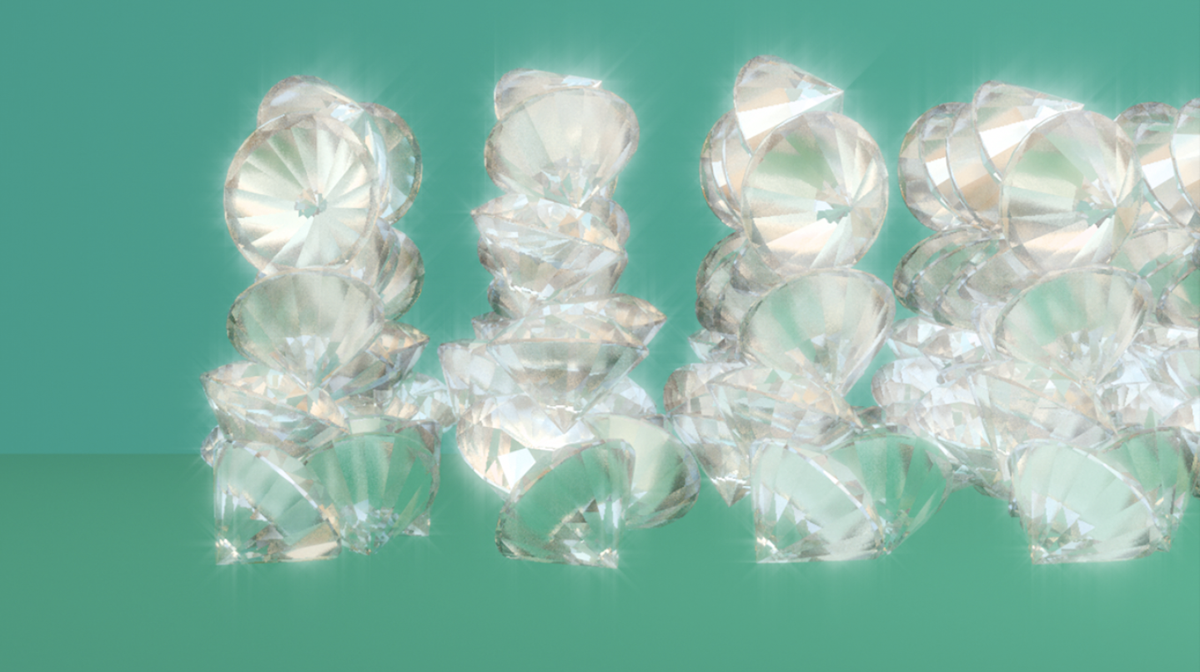 3D c4d diamonds motion Rihanna