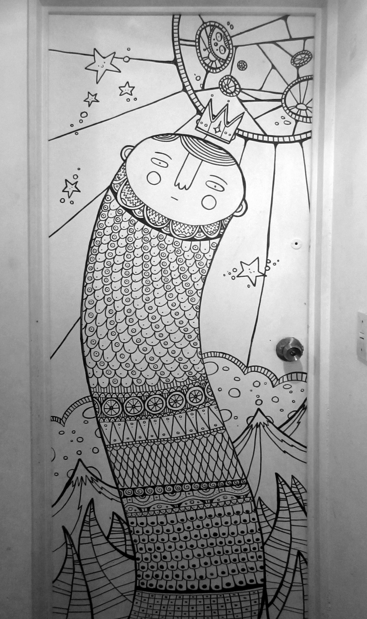 worm  door Fun texture print sketch sharpie Marker black