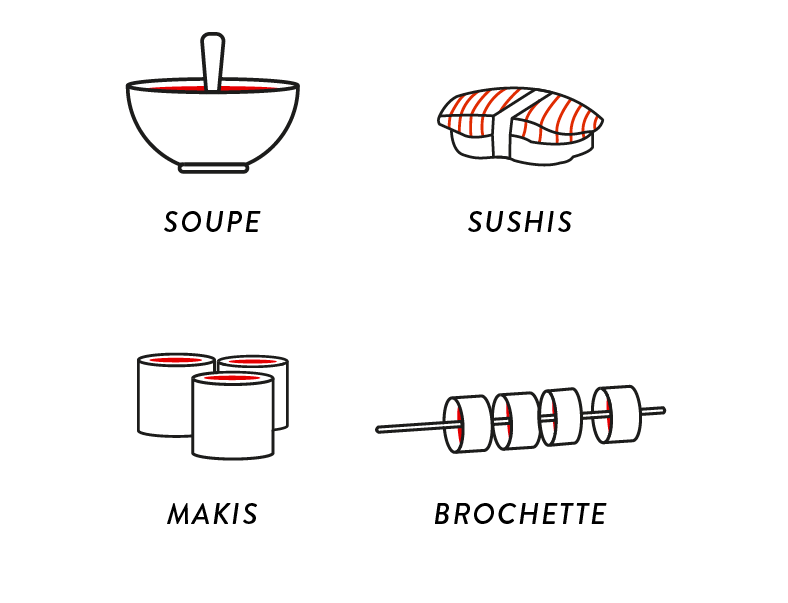 Food  fooding Sushi makis Soup foodtruck japanese binding