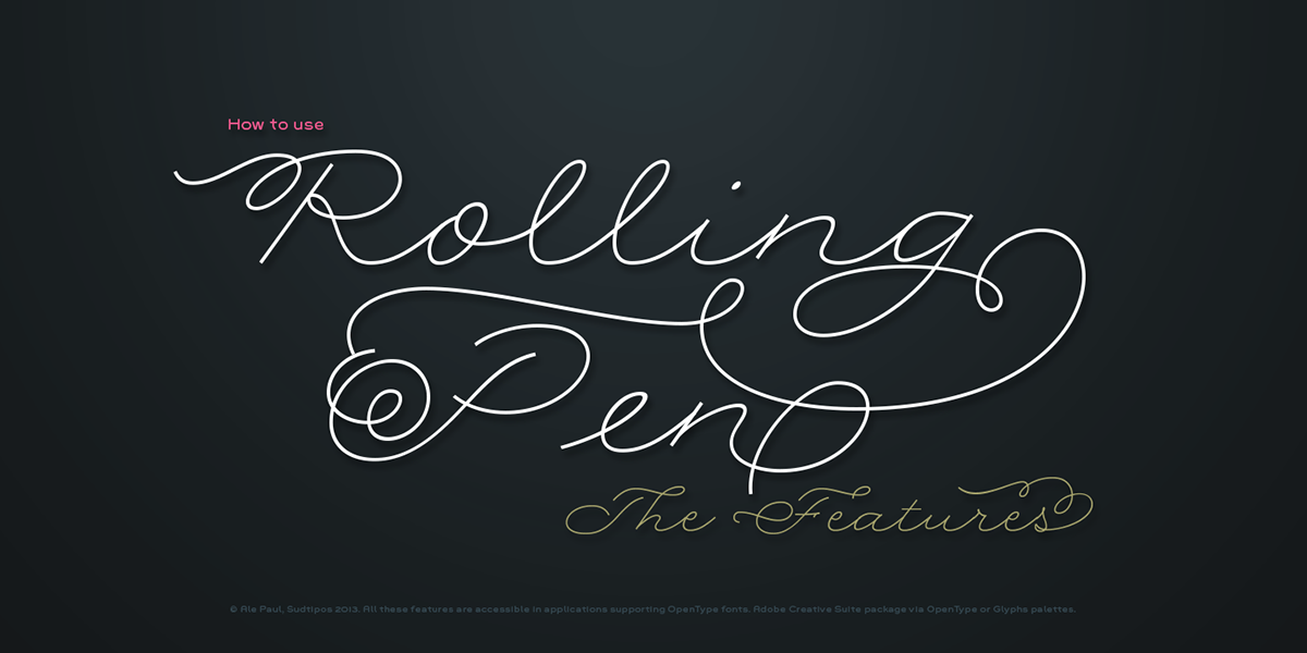 Rolling Pen  typography  sudtipos  specimen  neon  words  poetry  3d lettering