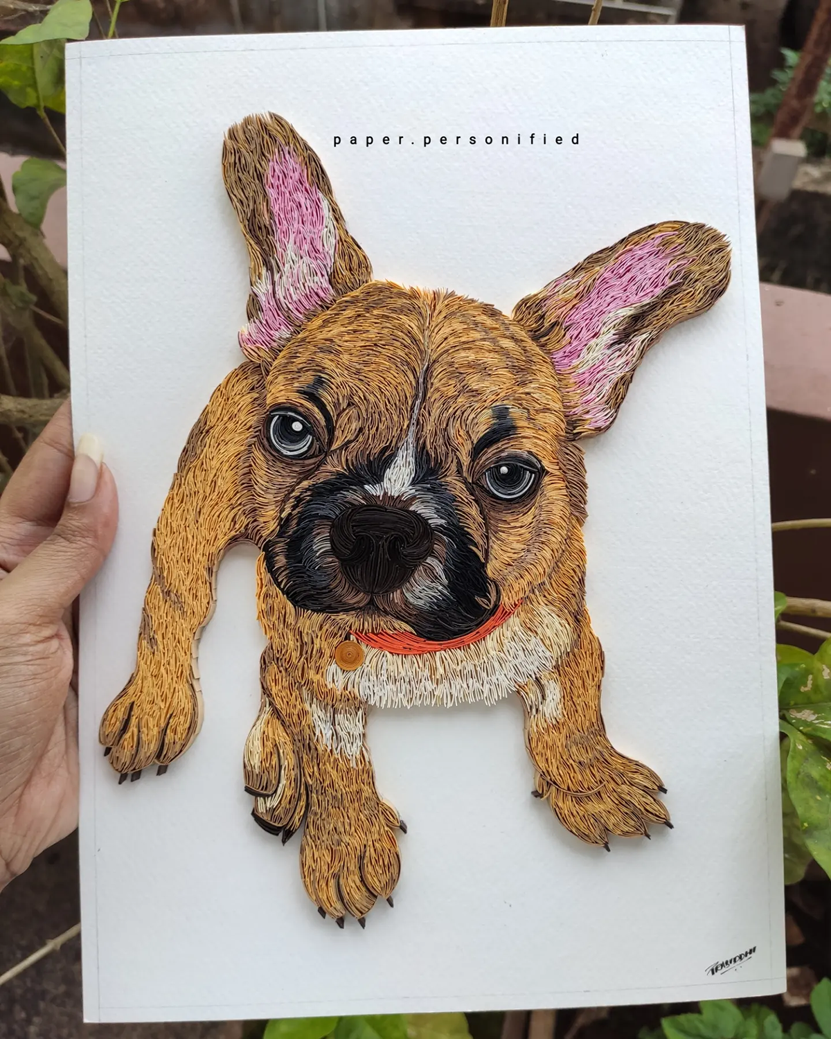 art artwork dog dog illustration paper art papercraft Paperillustration Pet Portrait petart quilling