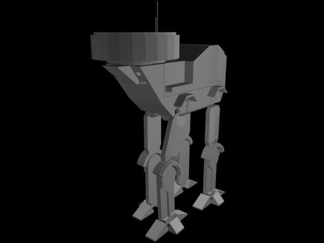 AT-AT Imperial Walker star wars walker robot machine Fly-Past