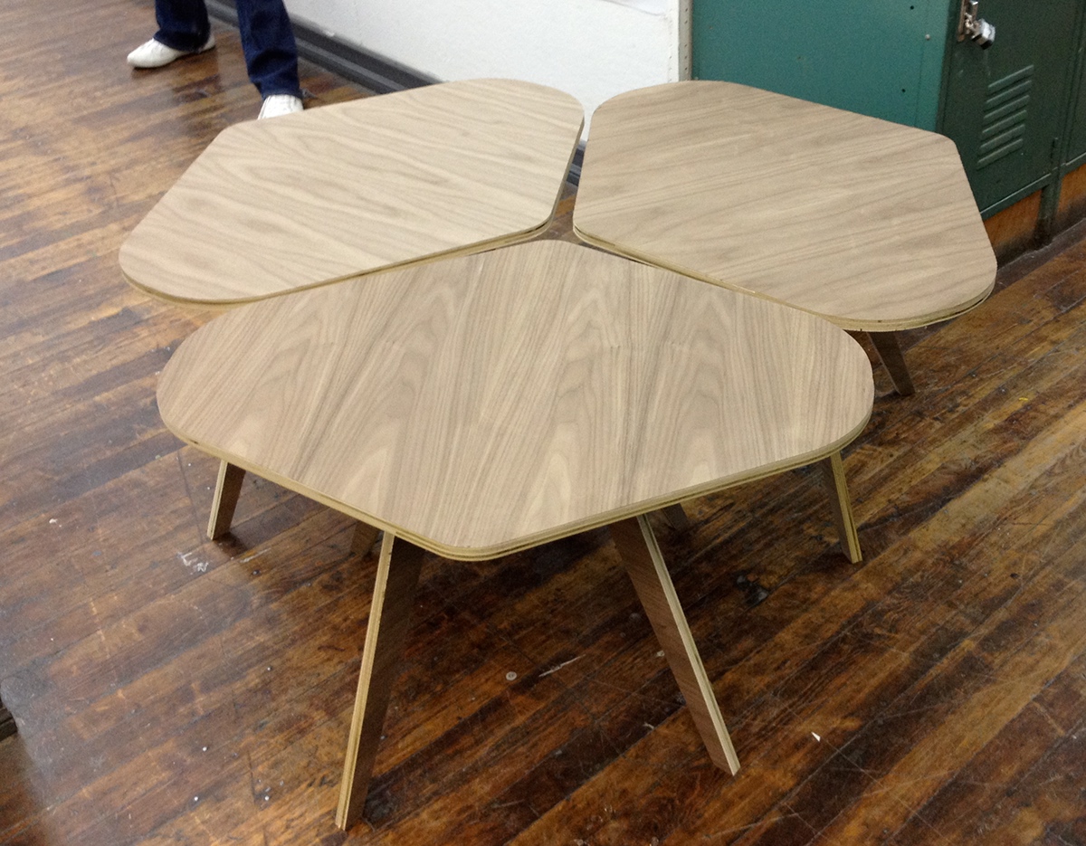 table  flatpack  CNC  Wood coffee table