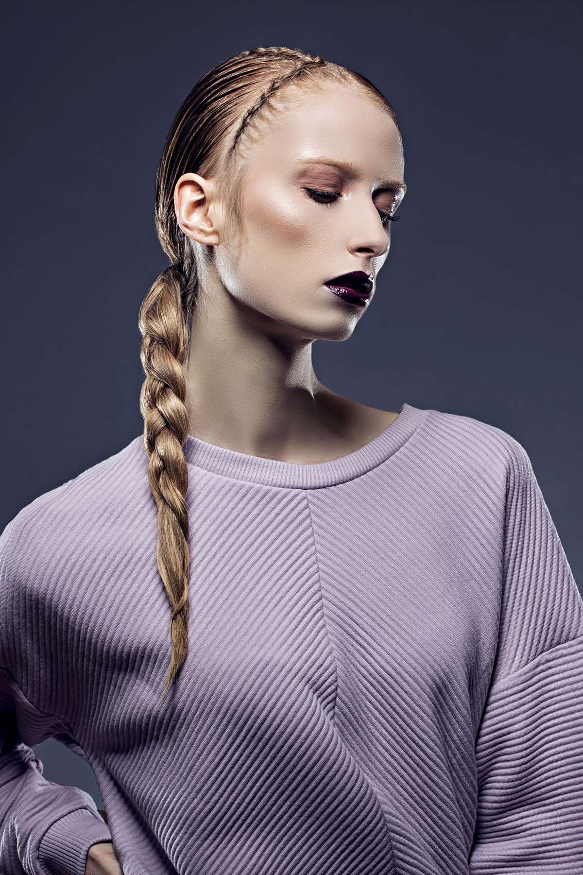 Rebecca Cordell beauty hair girl editorial model makeup toni & guy monochrome black & white Classic