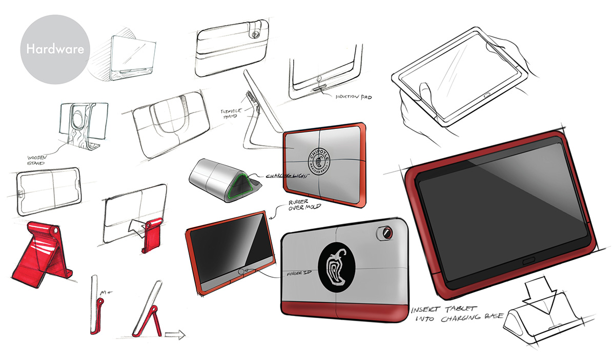Interface chipotle UI ux product design  industrial design  branding 