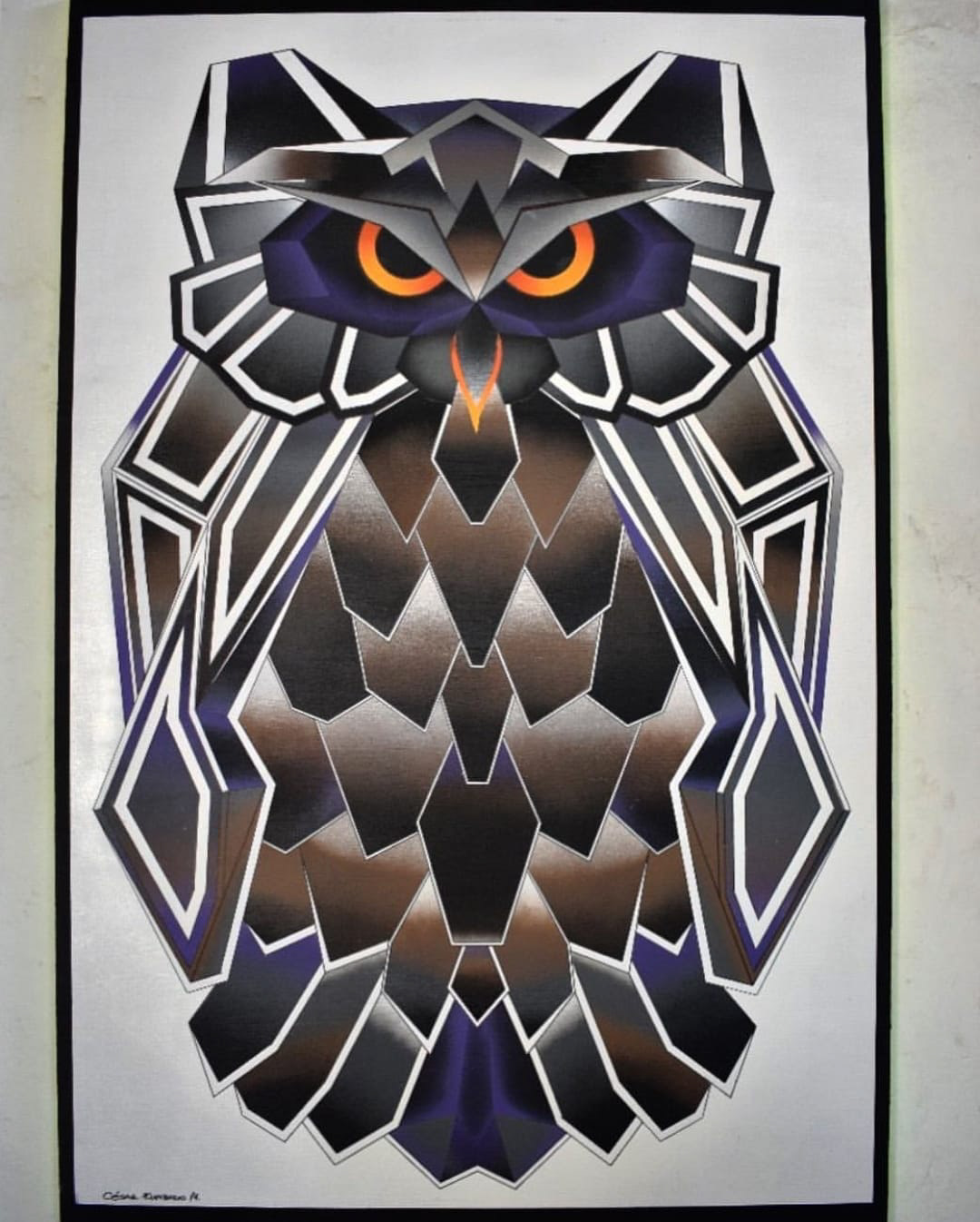 animals art arte canvas cesarzumbado Exhibition  owl soloshow spray paint