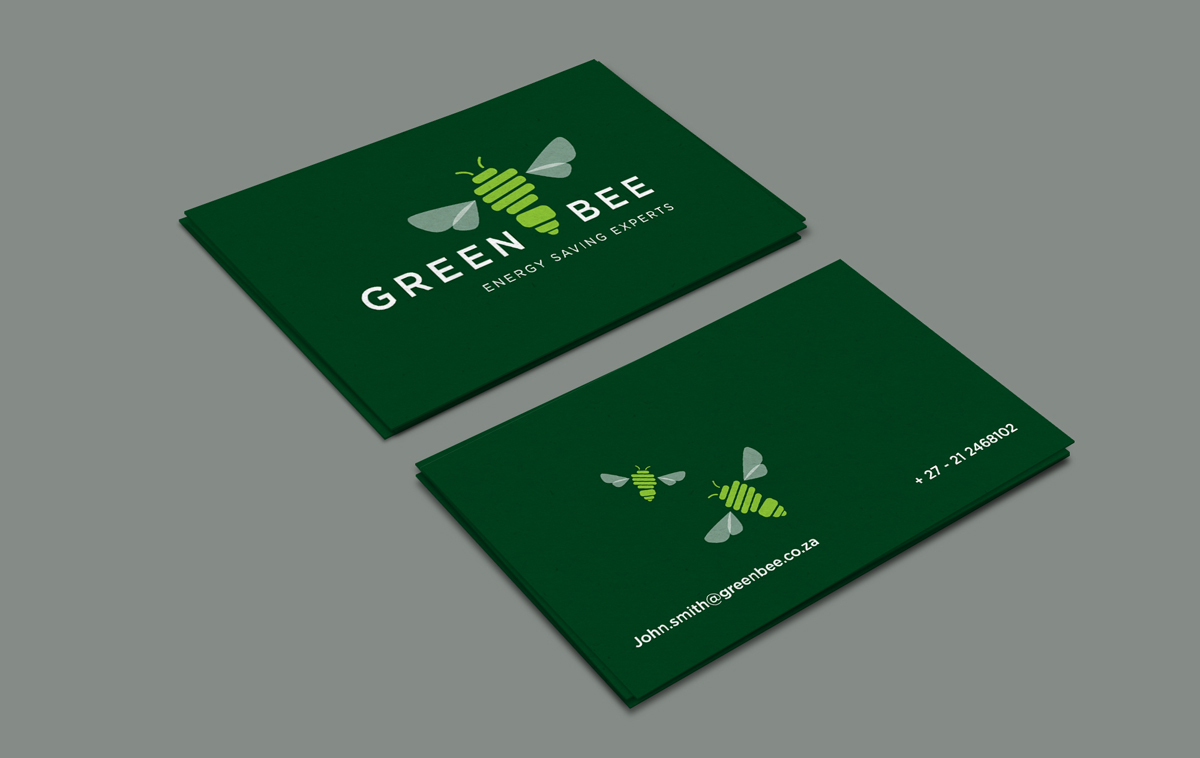 logo design Stationery Green Bee
