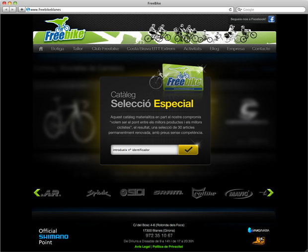 Bike Web design shop