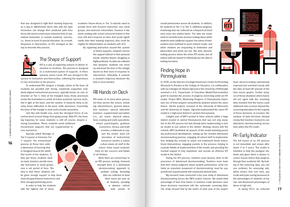 Education journal print magazine concept clean contemporary