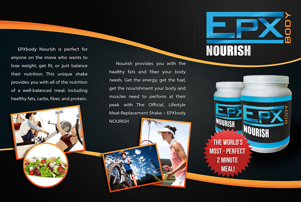 brochure design  EPX Nutrition trifold brochure