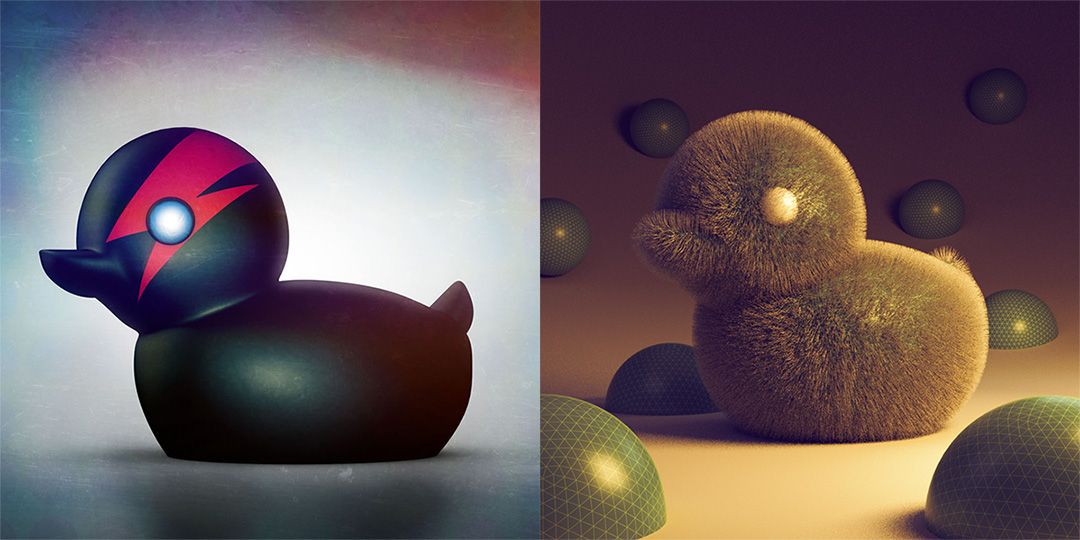 3D everyday c4d Render illustraiton Character duck abstract digiral monthly