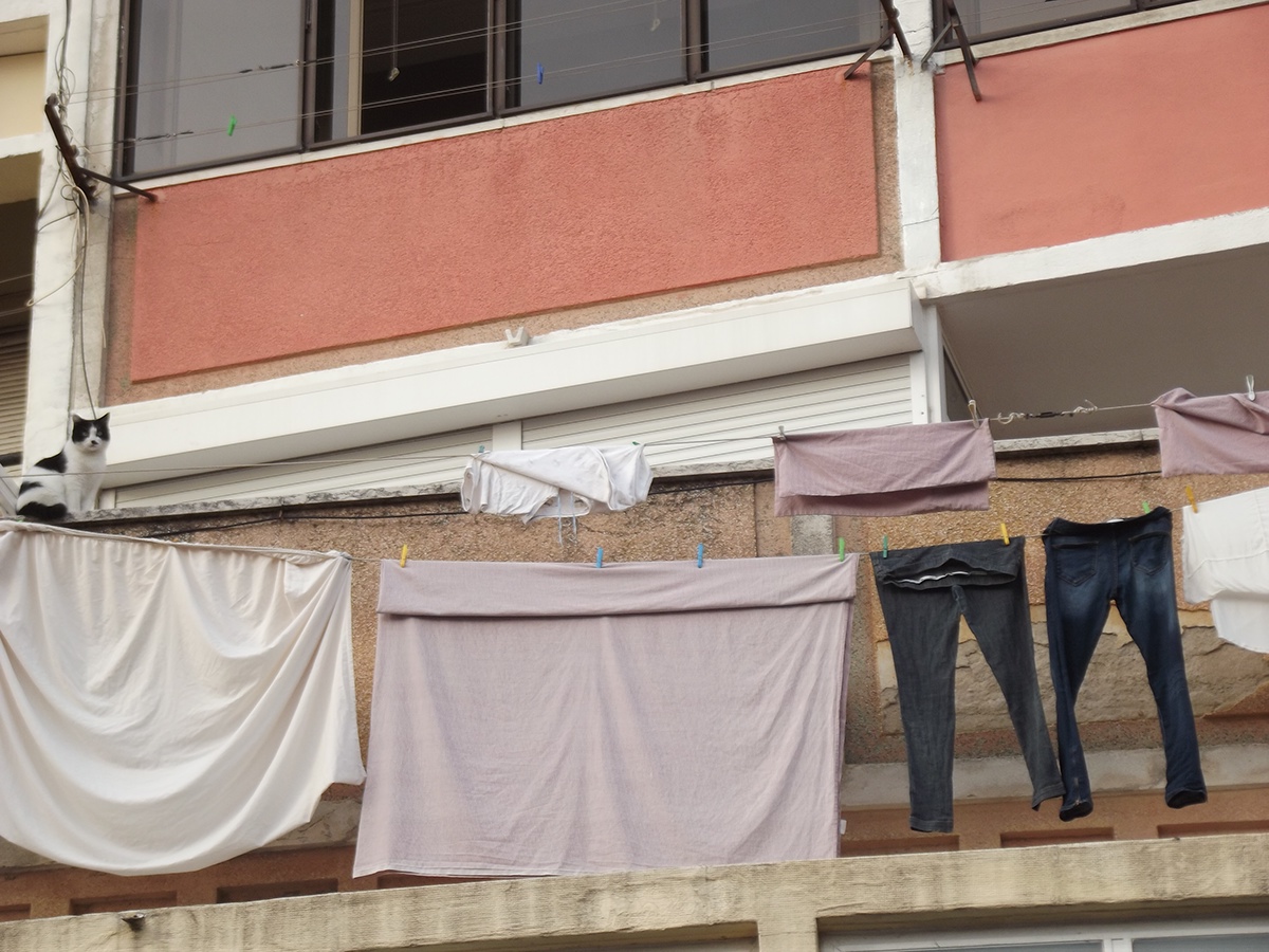 dress clothes laundry wash  clear Travel life Lisbon lisboa photo