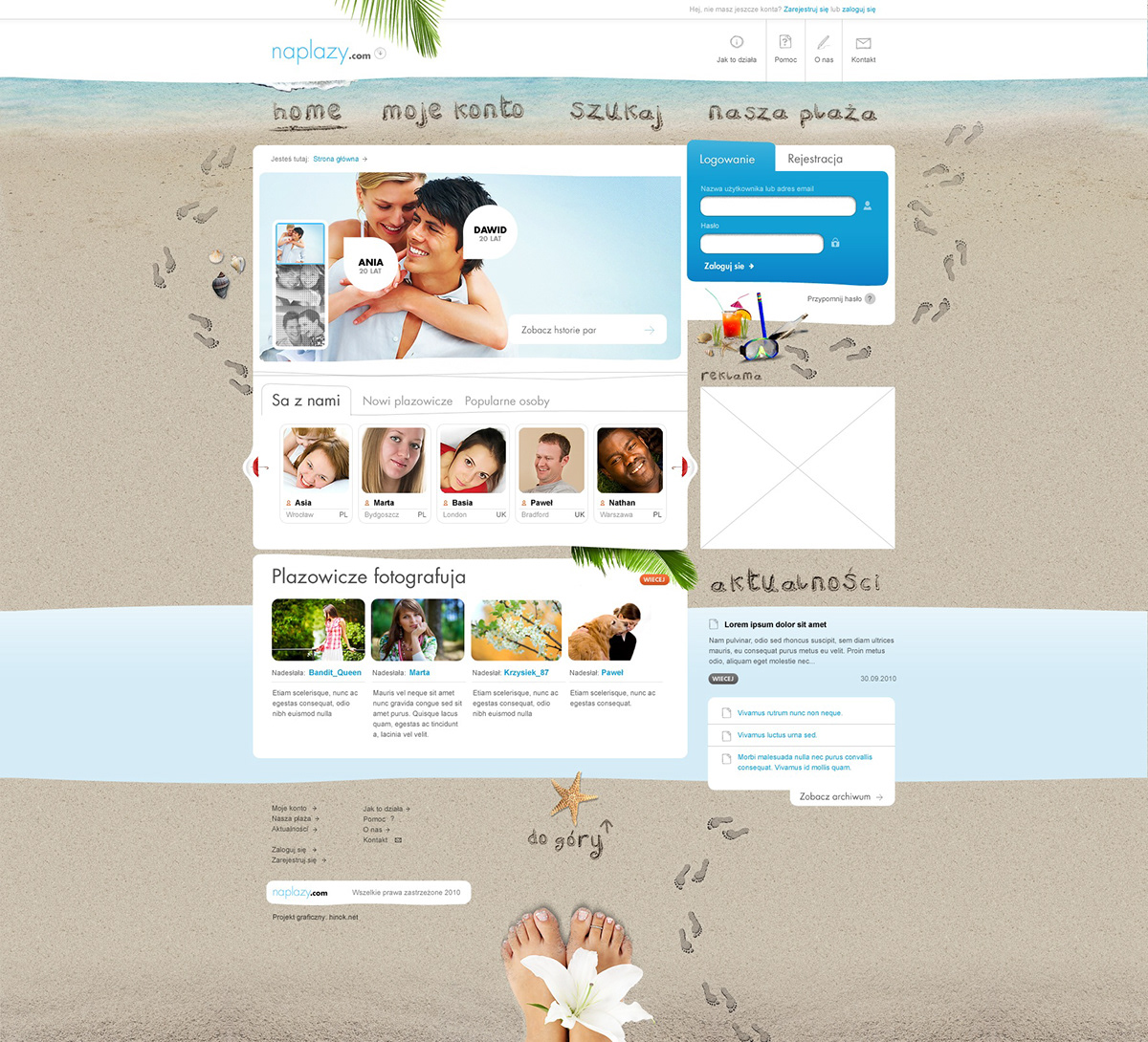 minimal Web Webdesign beach sand White blue clean pure