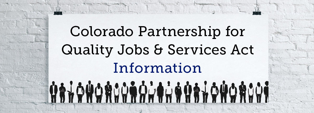 Colorado partnership for quality jobs and services act banner