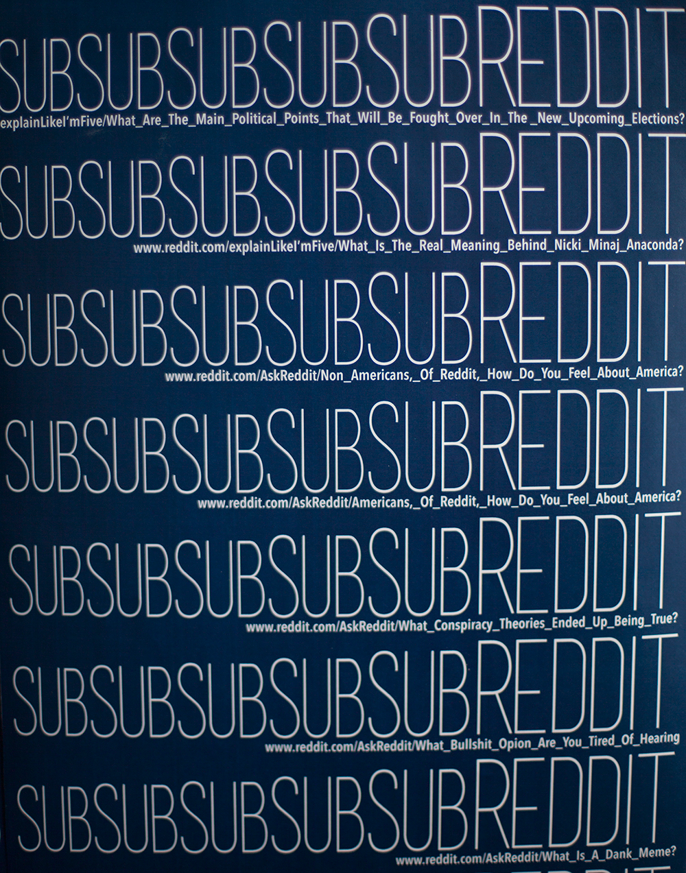 reddit cultural institution subreddits Poster Design reddit campaign weird sub cultures sub cultures hours on reddit reddit blackhole