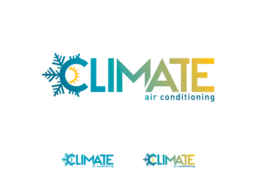 climate air conditioning logo poster klima kurumsal Afiş