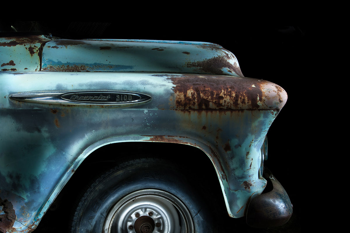 vintage cars light painting painting with light Automotive Photography photoshop ford truck chevrolet 3100 Workshop