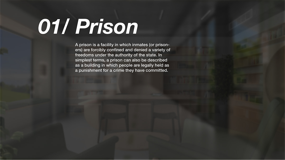 architecture diploma diploma project interior design  prison prison project Render SketchUP visualization vray