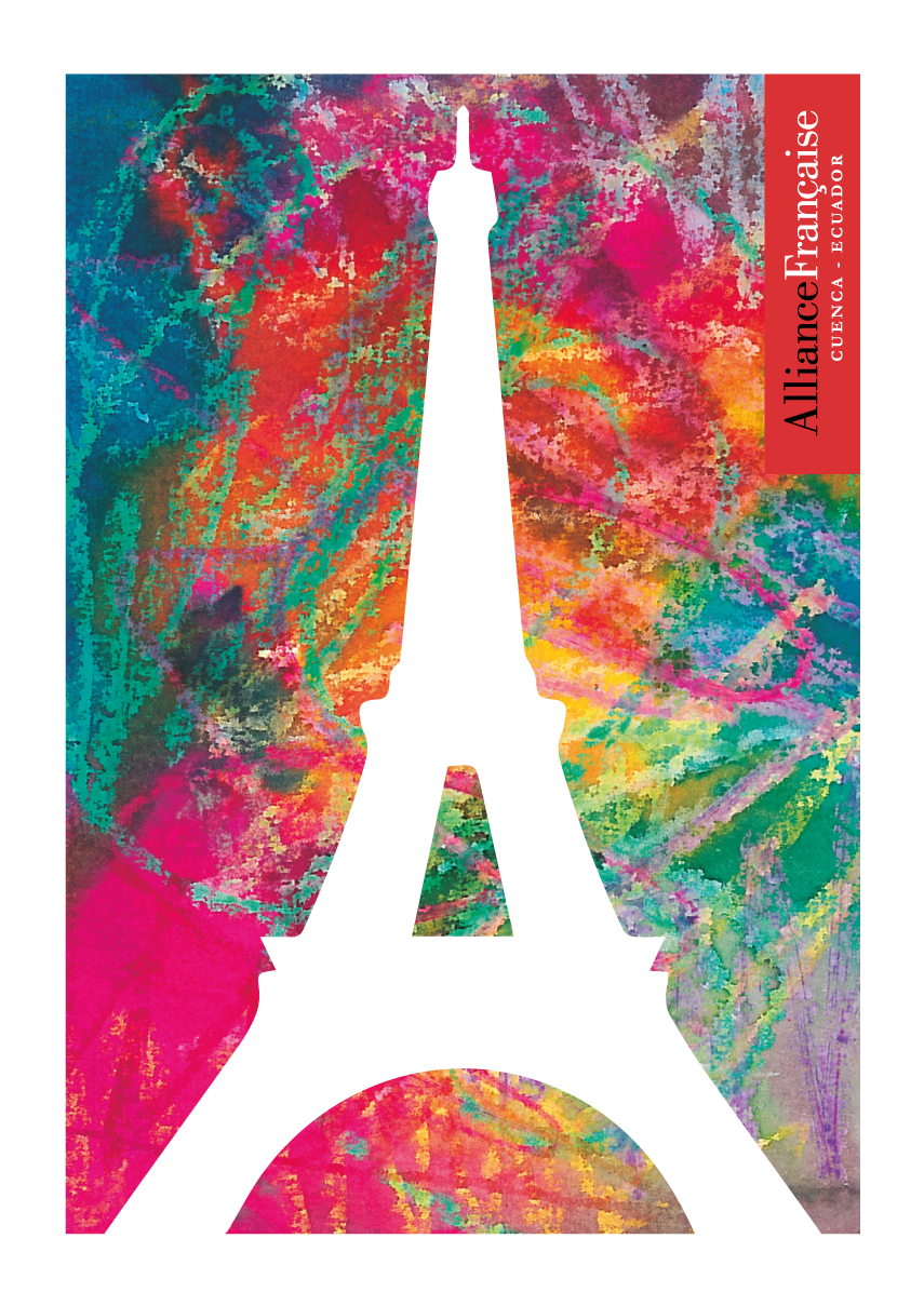 acuarela watercolour colores colours Torre Eiffel eiffel francia alianza francesa cuenca Ecuador curso francés Gabriela Corral