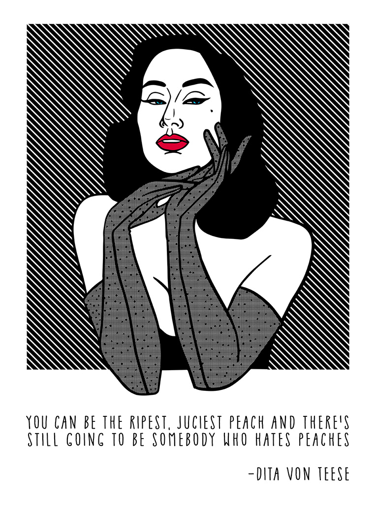 Frida Kahlo dita von teese malala yousafzai maya angelou famous quotes Poster Design feminism ILLUSTRATION  wall art womens history