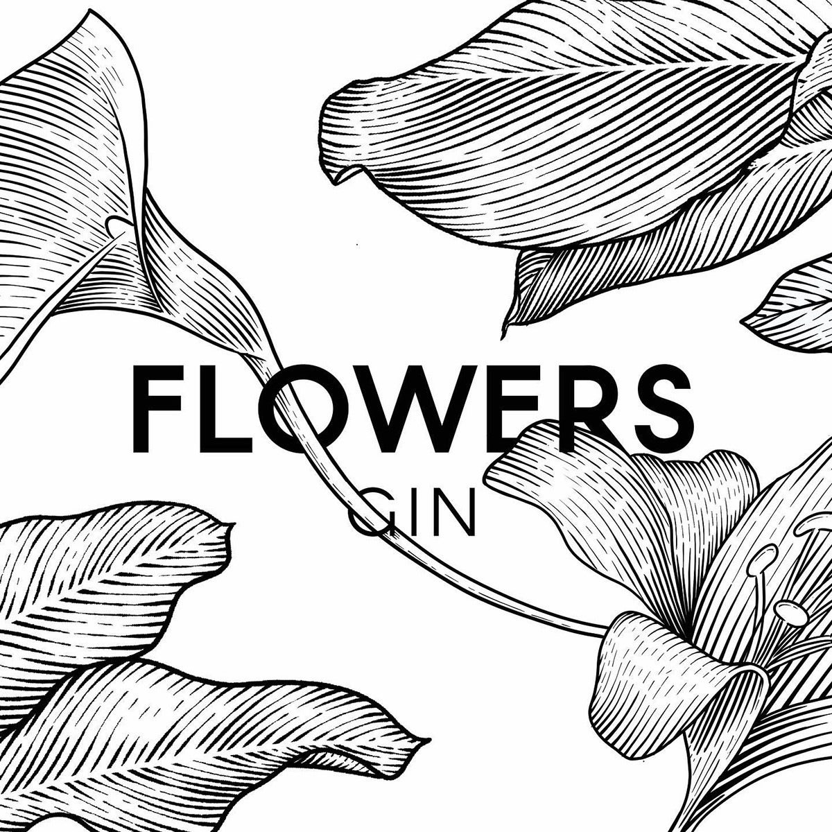 design Flowers gin grafica graphic ILLUSTRATION  illustrazione Label