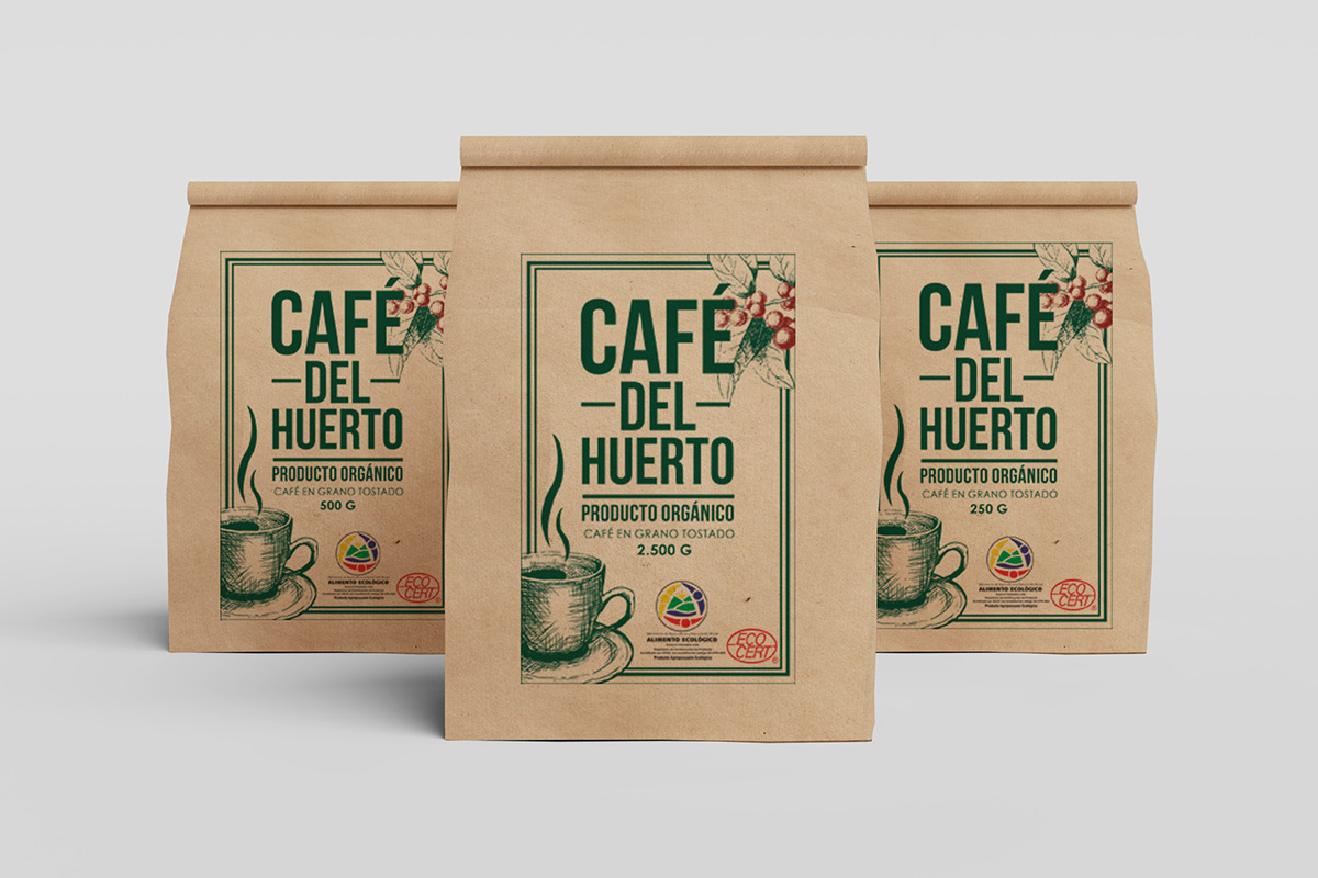 brand Coffee logo identidad visual cafe organico natural
